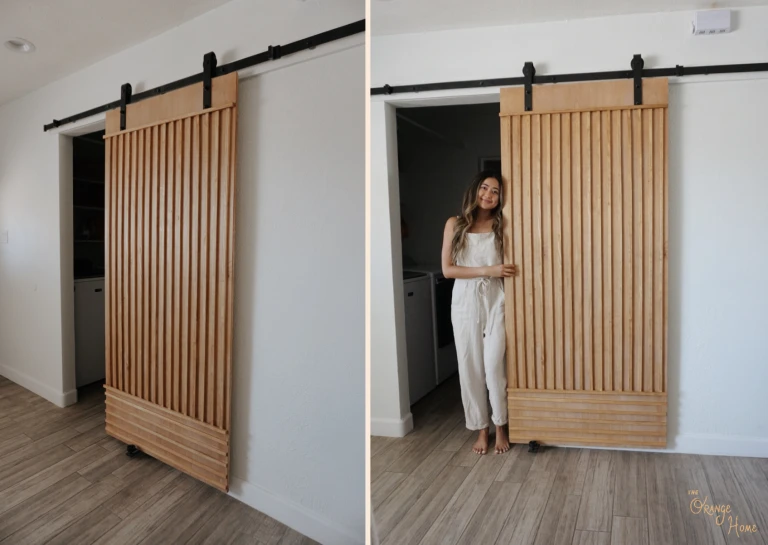 DIY Slat Barn Door by The Orange Home
