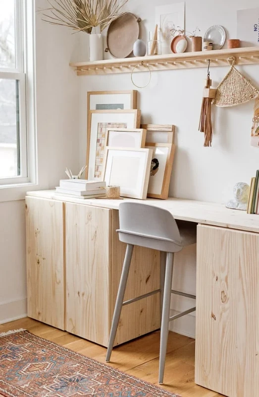 DIY Standing Desk with Storage by Papernstitchblog.com