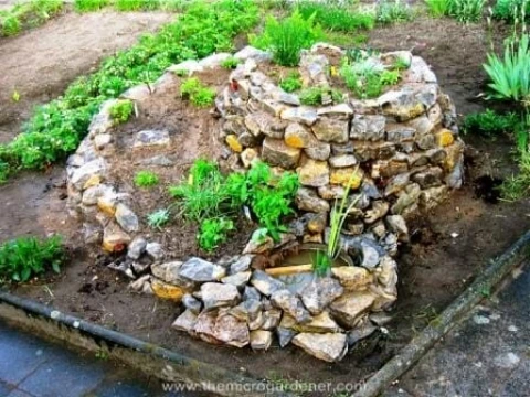 DIY Brick Herb Spiral