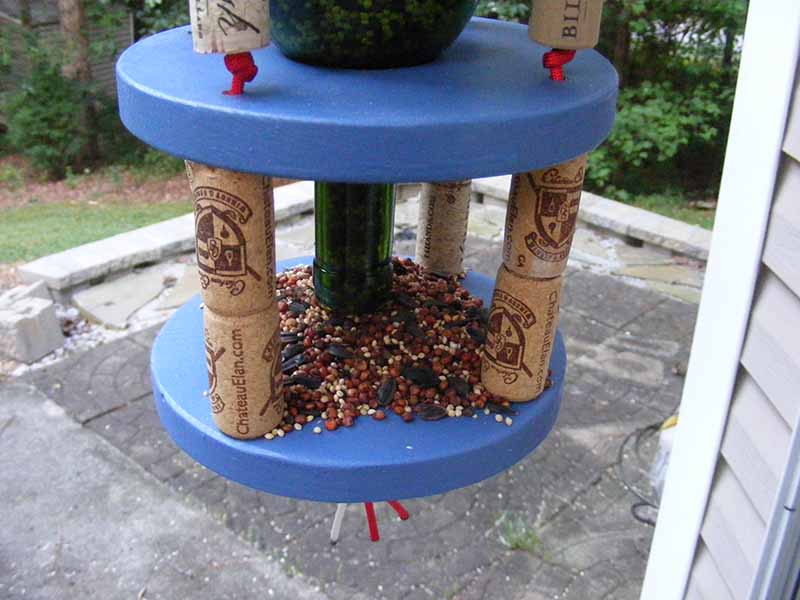 DIY Wine Bottle Bird Feeder
