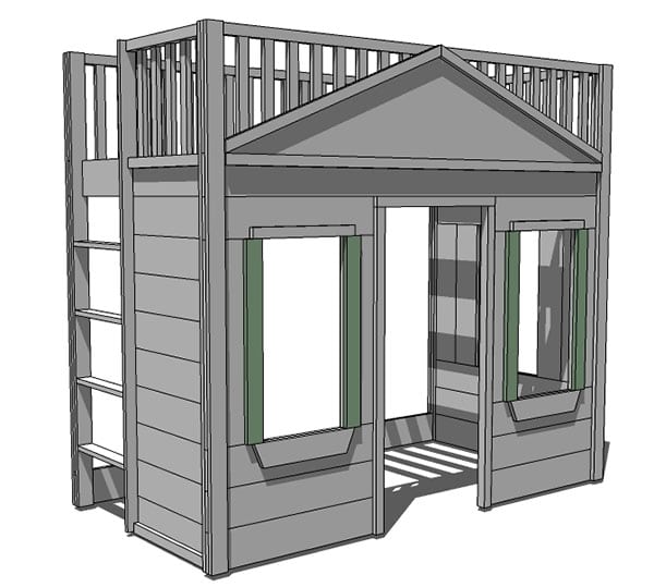 Kids’ Cottage Loft Bed DIY