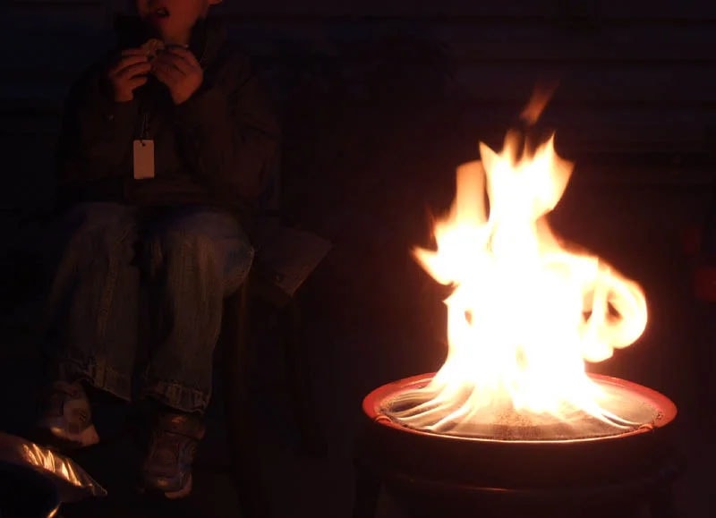 Propane Fire Pit with Flowerpot