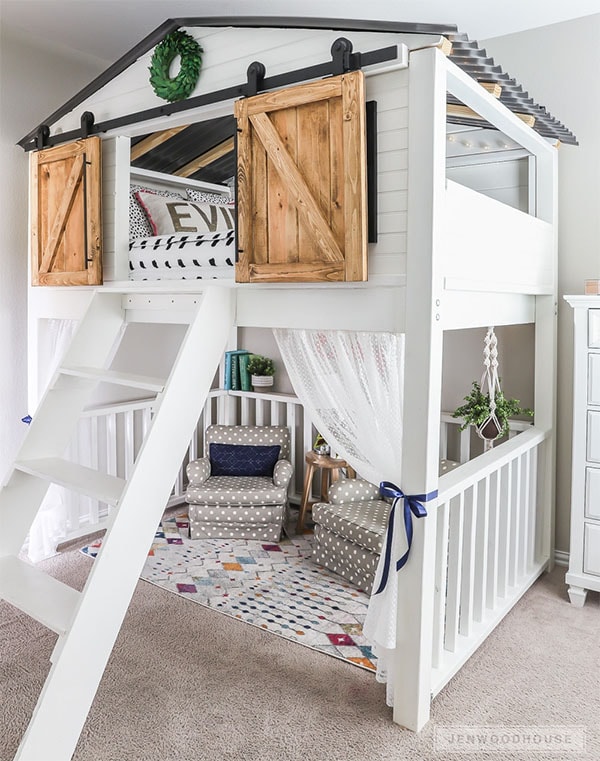 Sliding Barn Door DIY Loft Bed