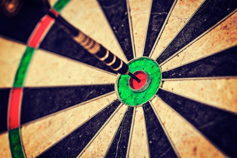 Vintage retro dartboard