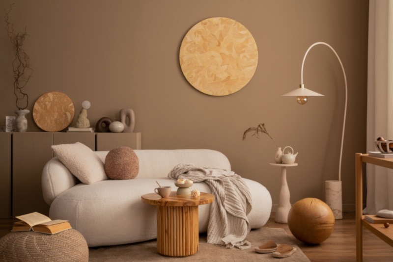 Interior design of cozy living room