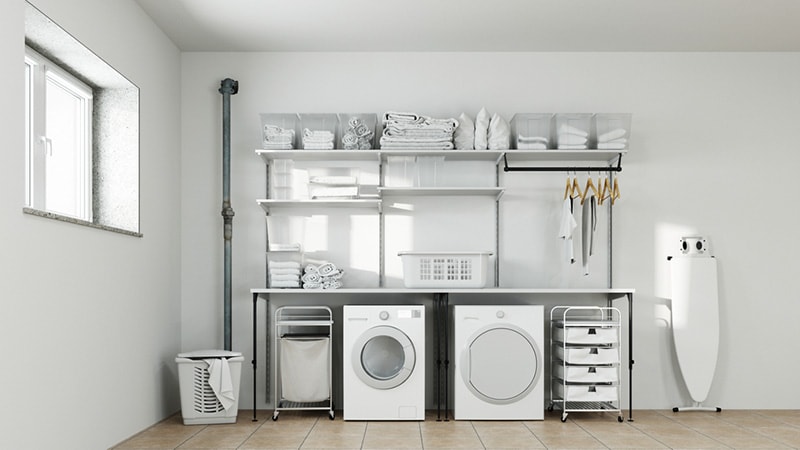 Laundry room in the basement