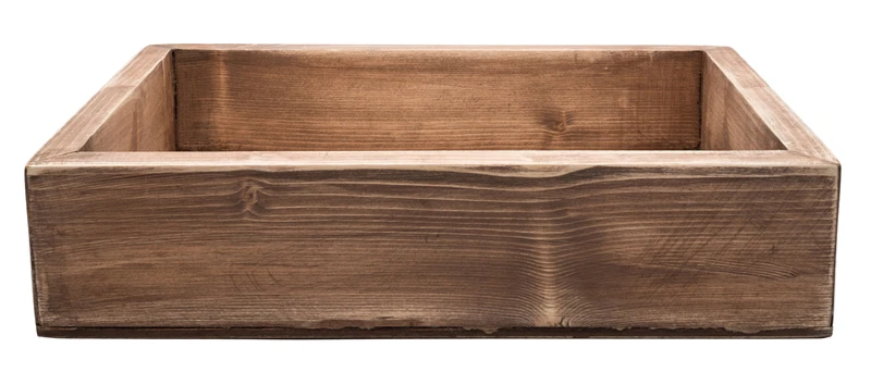 empty wooden box