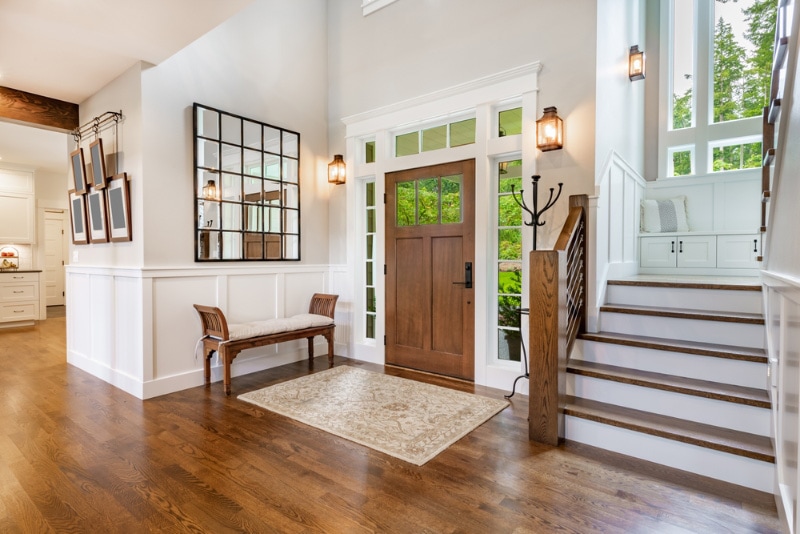 front entry foyer of a luxurious home