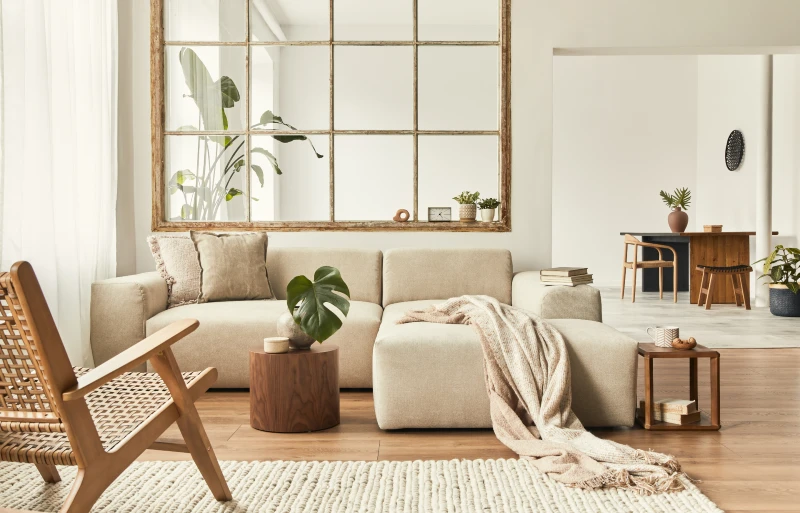 modern interior with light colors