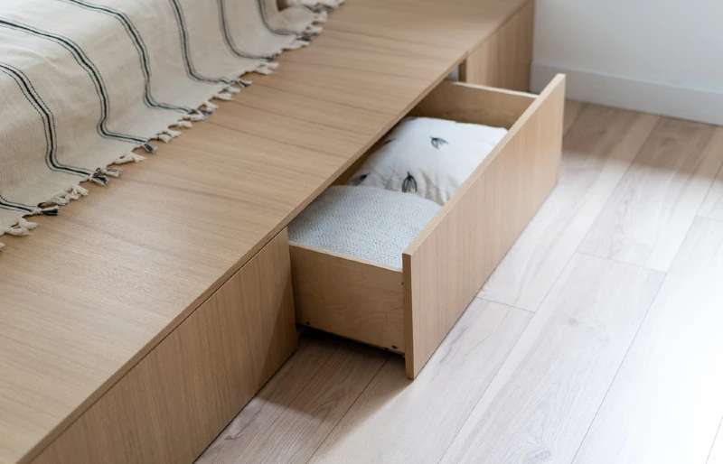 multifunctional furniture, modern bed with storage