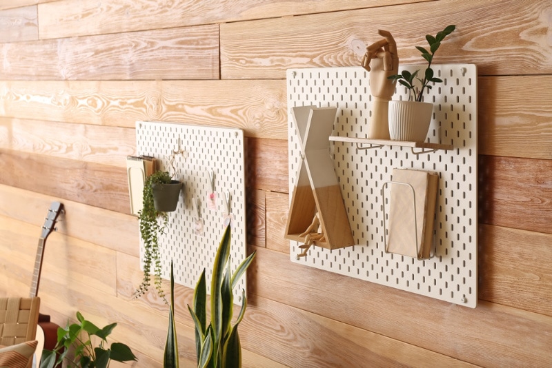 wall-mounted pegboards