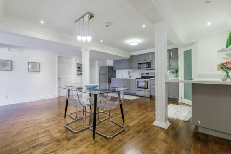 Basement interior design in a new house